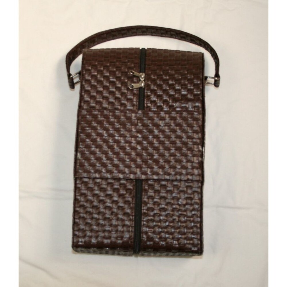 Woven Wine Bottle Gift Box Single Storage Case Plastic Weave Style Holder - Picture 2 of 2